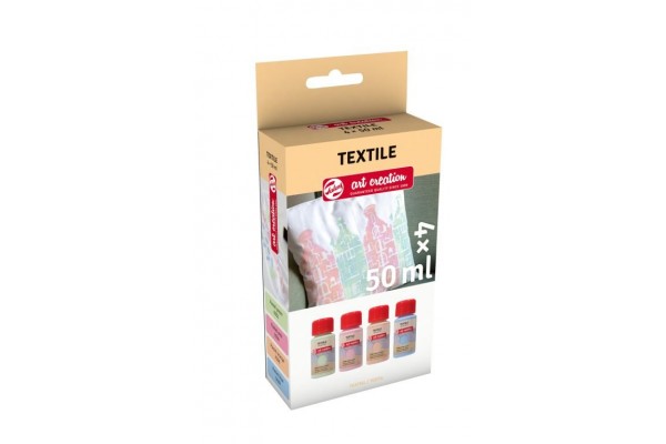 ΧΡΩΜΑΤΑ ΓΙΑ ΥΦΑΣΜΑ TEXTILE  ΣΕΤ 4Χ50ML PASTEL