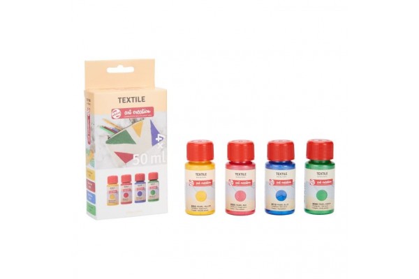 ΧΡΩΜΑΤΑ ΓΙΑ ΥΦΑΣΜΑ TEXTILE  ΣΕΤ 4Χ50ML PEARL