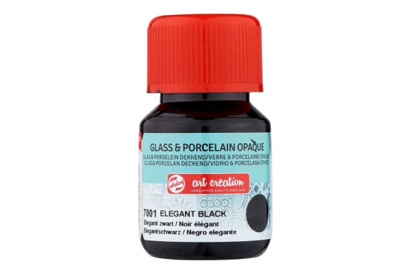 ΧΡΩΜΑ ΓΙΑ ΓΥΑΛΙ & ΠΟΡΣΕΛΑΝΗ ART CREATION OPAQUE 30ML 7001 ELEGANT BLACK