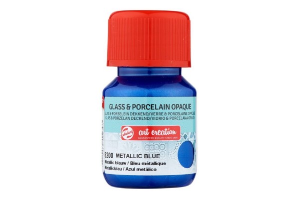 ΧΡΩΜΑ ΓΙΑ ΓΥΑΛΙ & ΠΟΡΣΕΛΑΝΗ ART CREATION OPAQUE 30ML 8200 METAL BLUE