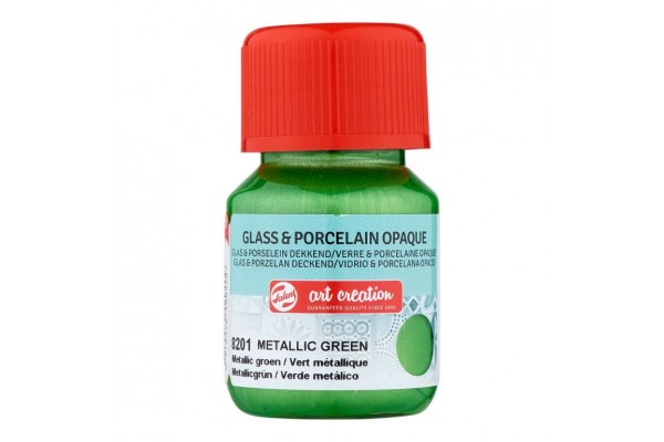 ΧΡΩΜΑ ΓΙΑ ΓΥΑΛΙ & ΠΟΡΣΕΛΑΝΗ ART CREATION OPAQUE 30ML 8201 METAL GREEN