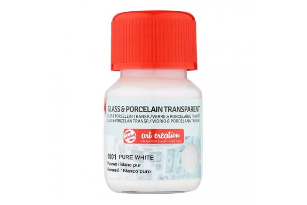 ΧΡΩΜΑ ΓΙΑ ΓΥΑΛΙ & ΠΟΡΣΕΛΑΝΗ ART CREATION TRANSPARENT 30ML 1001 PURE WHITE