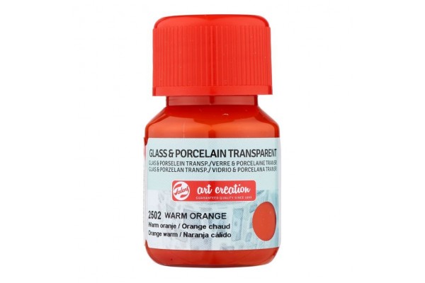 ΧΡΩΜΑ ΓΙΑ ΓΥΑΛΙ & ΠΟΡΣΕΛΑΝΗ ART CREATION TRANSPARENT 30ML 13502 WARM ORANGE
