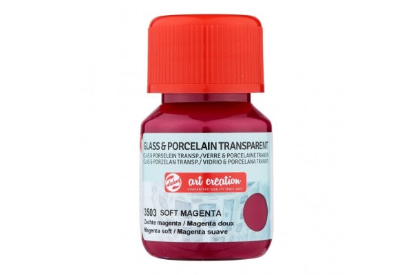 ΧΡΩΜΑ ΓΙΑ ΓΥΑΛΙ & ΠΟΡΣΕΛΑΝΗ ART CREATION TRANSPARENT 30ML 3503 SOFT MAGENTA