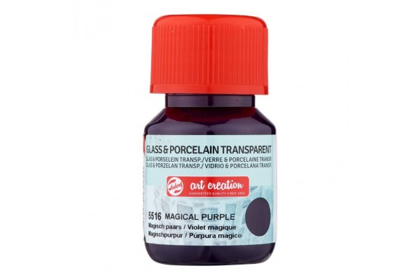 ΧΡΩΜΑ ΓΙΑ ΓΥΑΛΙ & ΠΟΡΣΕΛΑΝΗ ART CREATION TRANSPARENT 30ML 5516 MAGICAL PURPLE