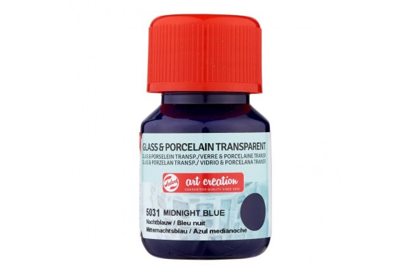 ΧΡΩΜΑ ΓΙΑ ΓΥΑΛΙ & ΠΟΡΣΕΛΑΝΗ ART CREATION TRANSPARENT 30ML 5031 MIDNIGHT BLUE