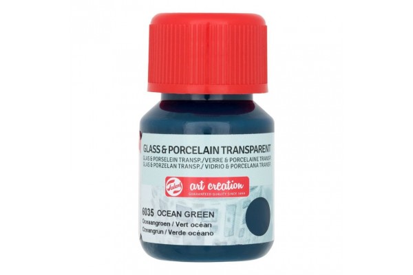 ΧΡΩΜΑ ΓΙΑ ΓΥΑΛΙ & ΠΟΡΣΕΛΑΝΗ ART CREATION TRANSPARENT 30ML 6035 OCEAN GREEN