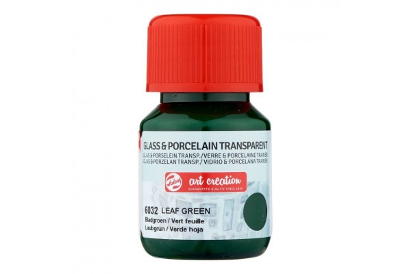 ΧΡΩΜΑ ΓΙΑ ΓΥΑΛΙ & ΠΟΡΣΕΛΑΝΗ ART CREATION TRANSPARENT 30ML 6032 LEAF GREEN