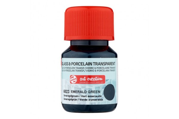 ΧΡΩΜΑ ΓΙΑ ΓΥΑΛΙ & ΠΟΡΣΕΛΑΝΗ ART CREATION TRANSPARENT 30ML 6023 EMERALD GREEN