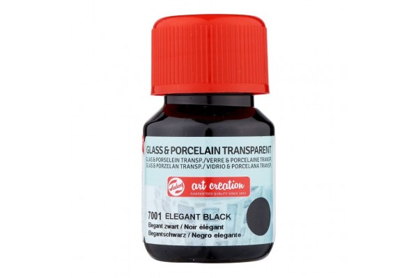 ΧΡΩΜΑ ΓΙΑ ΓΥΑΛΙ & ΠΟΡΣΕΛΑΝΗ ART CREATION TRANSPARENT 30ML 7001 ELEGANT BLACK