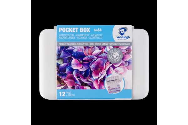 WATERCOLOUR POCKET BOX VAN GOGH ΣΕ ΠΑΣΤΙΛΙΕΣ 12ΤΕΜ Pinks & Violets