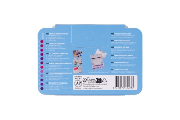 WATERCOLOUR POCKET BOX VAN GOGH ΣΕ ΠΑΣΤΙΛΙΕΣ 12ΤΕΜ Pinks & Violets