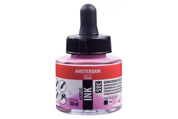 ΜΕΛΑΝΙ INK AMSTERDAM 30ml 385 QUINACRIDONE ROSE LIGHT