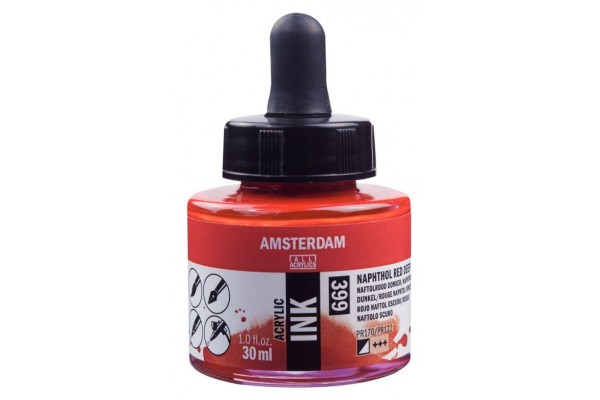 ΜΕΛΑΝΙ INK AMSTERDAM 30ml 399 NAPHTHOL RED DEEP