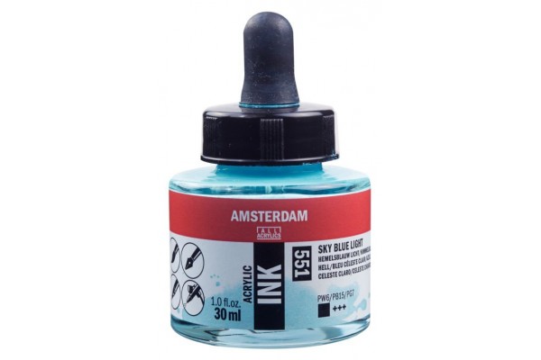 ΜΕΛΑΝΙ INK AMSTERDAM 30ml 551 SKY BLUE LIGHT