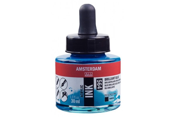ΜΕΛΑΝΙ INK AMSTERDAM 30ml 564 BRILLIANT BLUE