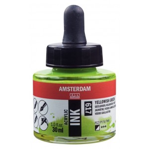 ΜΕΛΑΝΙ INK AMSTERDAM 30ml 617 YELLOWISH GREEN ΜΕΛΑΝΙ INK AMSTERDAM 30ml 617 YELLOWISH GREEN