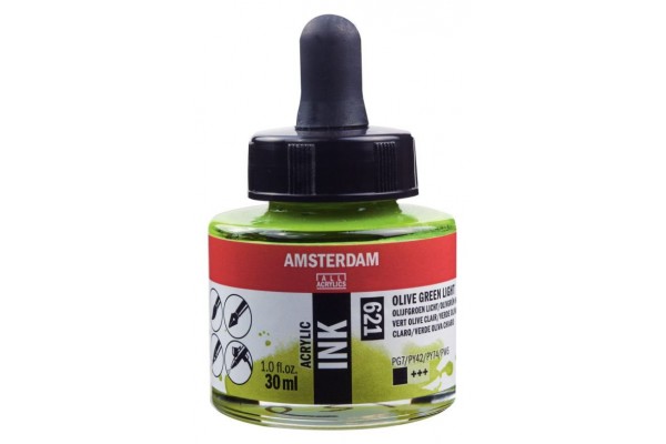 ΜΕΛΑΝΙ INK AMSTERDAM 30ml 621 OLIVE GREEN LIGHT