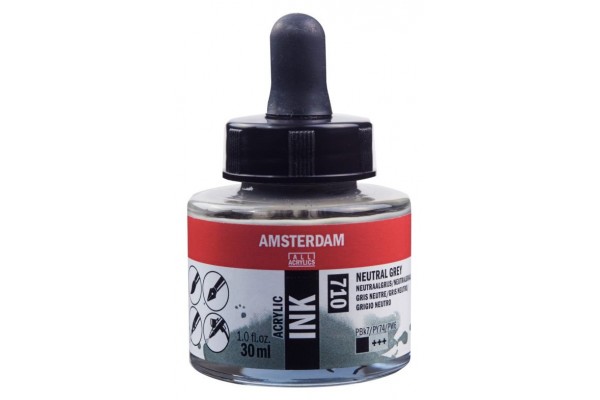 ΜΕΛΑΝΙ INK AMSTERDAM 30ml 710 NEUTRAL GREY