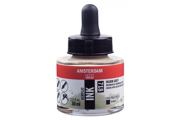 ΜΕΛΑΝΙ INK AMSTERDAM 30ml 718 WARM GREY