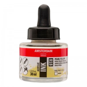 ΜΕΛΑΝΙ INK AMSTERDAM 30ml 818 PEARL YELLOW ΜΕΛΑΝΙ INK AMSTERDAM 30ml 818 PEARL YELLOW
