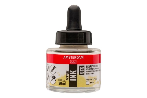 ΜΕΛΑΝΙ INK AMSTERDAM 30ml 818 PEARL YELLOW