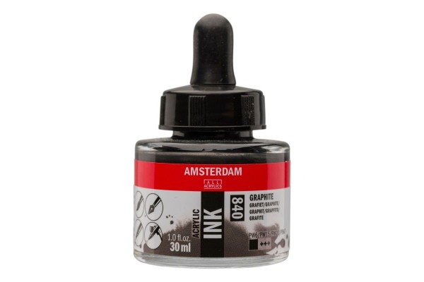 ΜΕΛΑΝΙ INK AMSTERDAM 30ml 840 GRAPHITE