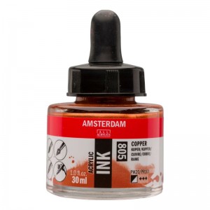 ΜΕΛΑΝΙ INK AMSTERDAM 30ml 805 COPPER ΜΕΛΑΝΙ INK AMSTERDAM 30ml 805 COPPER