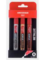 ΜΑΡΚΑΔΟΡΟΙ ΑΚΡΥΛΙΚΟΙ AMSTERDAM 3 X 4mm Metallic set