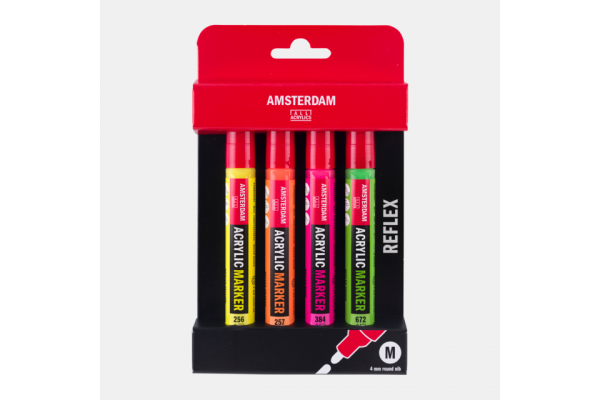 ΜΑΡΚΑΔΟΡΟΙ ΑΚΡΥΛΙΚΟΙ AMSTERDAM 4 X 4mm Reflex Set