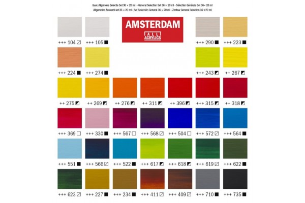 ΣΕΤ ΑΚΡΥΛΙΚΑ AMSTERDAM 36x20ml General selection set