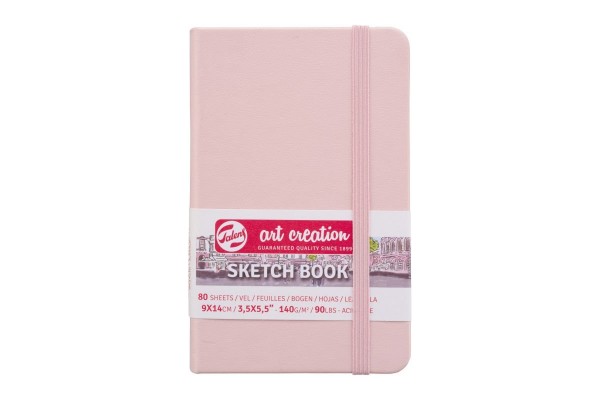 ΜΠΛΟΚ ΣΧΕΔΙΟΥ 9x14 Pastel Pink ΜΕ ΛΑΣΤΙΧΟ ART CREATION 140g 80ΦΥΛΛΑ
