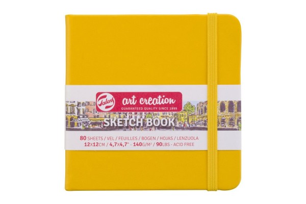 ΜΠΛΟΚ ΣΧΕΔΙΟΥ 12x12 Golden Yellow ΜΕ ΛΑΣΤΙΧΟ ART CREATION 140g 80ΦΥΛΛΑ