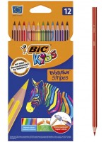 ΣΕΤ ΞΥΛΟΜΠΟΓΙΕΣ BIC KIDS EVOLUTION STRIPES 12 ΧΡΩΜΑΤΑ