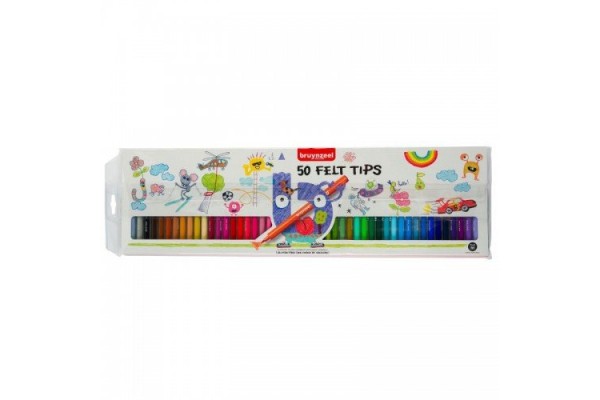 ΣΕΤ ΜΑΡΚΑΔΟΡΟΙ 50ΤΕΜ FELT TIPS BRUYNZEEL