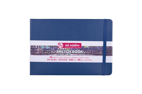 ΜΠΛΟΚ ΣΧΕΔΙΟΥ 15x21 Navy Blue ΠΛΑΓΙΟ ΜΕ ΛΑΣΤΙΧΟ ART CREATION 140g 80 ΦΥΛΛΑ