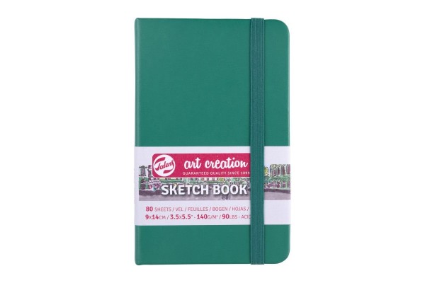 ΜΠΛΟΚ ΣΧΕΔΙΟΥ 9x14 Forest Green ΜΕ ΛΑΣΤΙΧΟ ART CREATION 140g 80ΦΥΛΛΑ