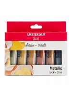 ΣΕΤ ΑΚΡΥΛΙΚΑ AMSTERDAM 6x20ml Metallic