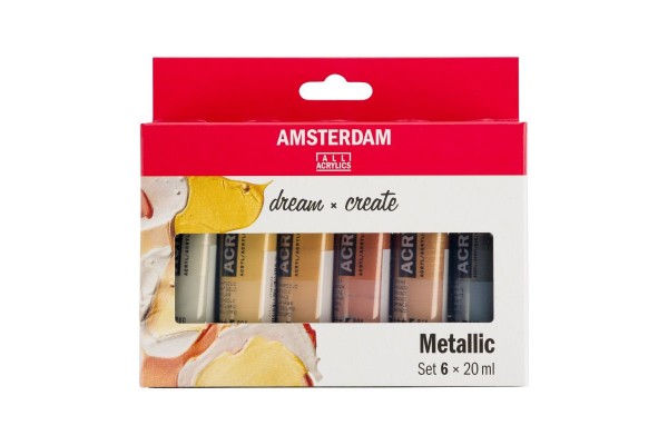 ΣΕΤ ΑΚΡΥΛΙΚΑ AMSTERDAM 6x20ml Metallic