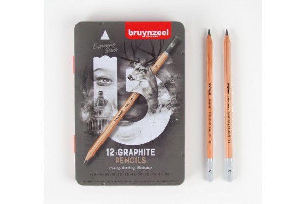 ΣΕΤ ΜΟΛΥΒΙΑ ΣΧΕΔΙΟΥ EXPRESSION GRAPHITE ΣΕ ΜΕΤΑΛΛΙΚΗ ΚΑΣΕΤΙΝΑ 12 ΤΕΜ