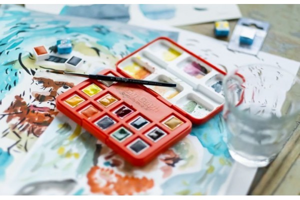 WATERCOLOUR  POCKET BOX VAN GOGH ΣΕ ΠΑΣΤΙΛΙΕΣ 12ΤΕΜ Dynamic Self‑Portrait Palette