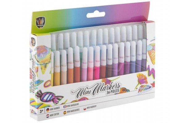 ΜΑΡΚΑΔΟΡΟΙ ΖΩΓΡΑΦΙΚΗΣ ΣΕΤ 36ΤΕΜ MINI MARKERS