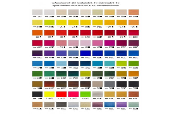 ΣΕΤ ΑΚΡΥΛΙΚΑ AMSTERDAM 90x20ml ALL COLOURS