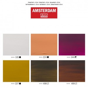 ΣΕΤ ΑΚΡΥΛΙΚΑ AMSTERDAM 6x20ml Portrait set