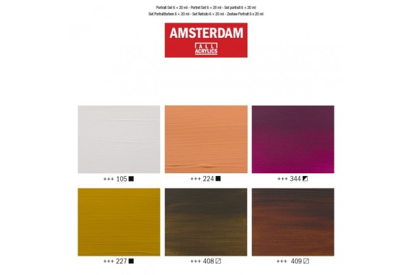 ΣΕΤ ΑΚΡΥΛΙΚΑ AMSTERDAM 6x20ml Portrait set
