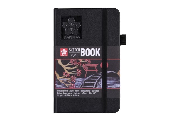 ΜΠΛΟΚ ΣΧΕΔΙΟΥ 9x14 80Φ 140g ΜΑΥΡΑ ΦΥΛΛΑ-ΘΗΚΗ ΓΙΑ ΣΤΥΛΟ SAKURA