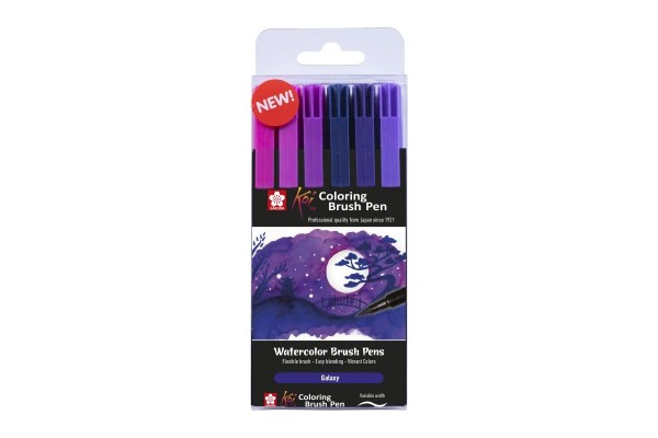ΜΑΡΚΑΔΟΡΟΙ BRUSH PEN KOI COLOUR ΣΕΤ 6ΤΕΜ GALAXY