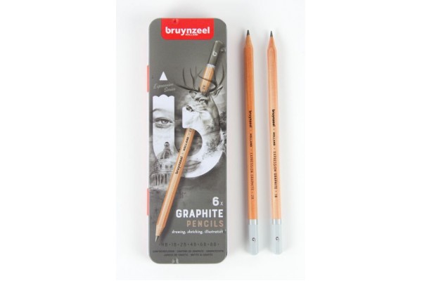 ΣΕΤ ΜΟΛΥΒΙΑ ΣΧΕΔΙΟΥ EXPRESSION GRAPHITE ΣΕ ΜΕΤΑΛΛΙΚΗ ΚΑΣΕΤΙΝΑ 6ΤΕΜ