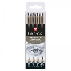 ΜΑΡΚΑΔΟΡΑΚΙΑ Pigma Micron Cool Gray Set 4 (3 FINELINERS 1 BRUSH PENS)