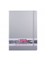 ΜΠΛΟΚ ΣΧΕΔΙΟΥ 21x30 Shiny Silver ΜΕ ΛΑΣΤΙΧΟ ART CREATION 140g 80 ΦΥΛΛΑ